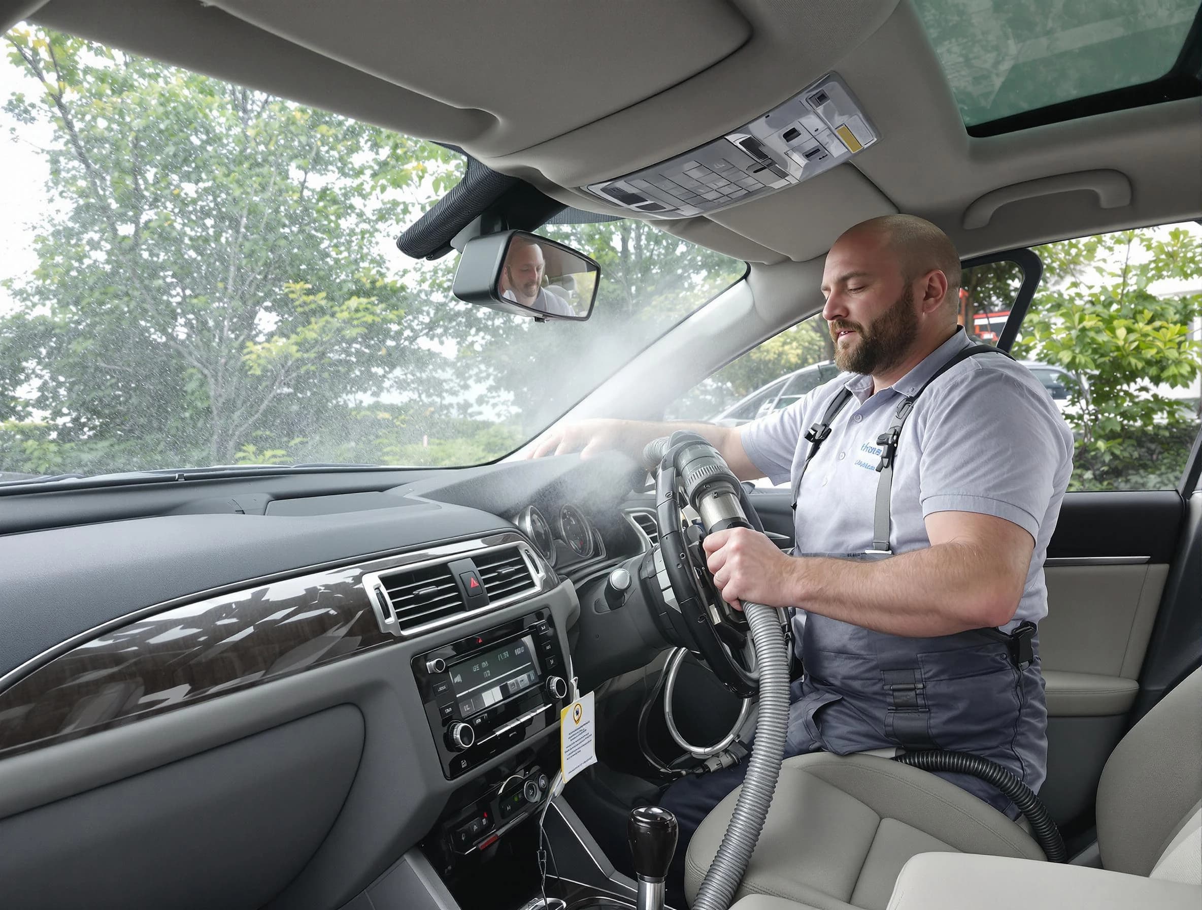 Norcross Air Duct Cleaning specialist performing professional car duct cleaning in Norcross